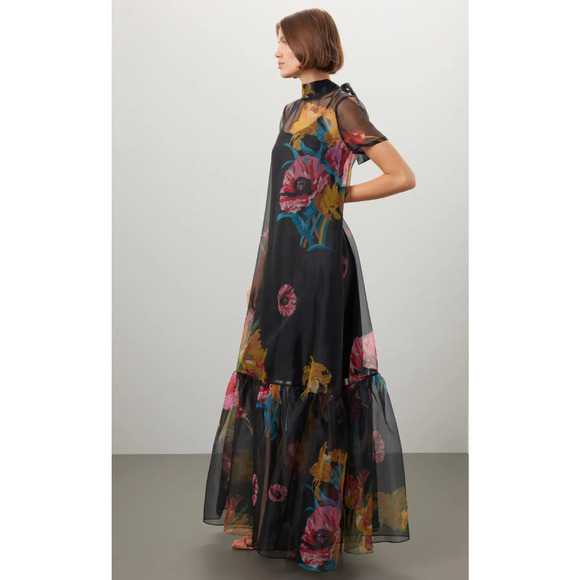 Staud Floral Organza Calluna Dress Size S - Picture 2 of 10